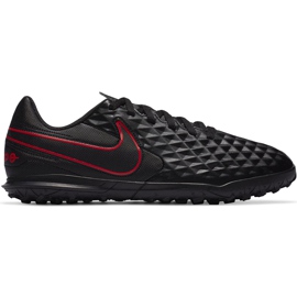 Nike Tiempo Legend 8 Club Tf Junior AT5883 060 fodboldstøvler sort, rød sort