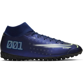 Nike Mercurial Superfly 7 Academy Mds Tf BQ5435 401 fodboldsko blå marine blå