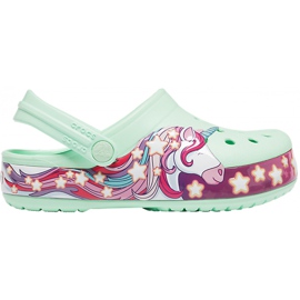 Crocs kids FunLab Unicorn Band Cg K grøn 206270 3TI lyserød
