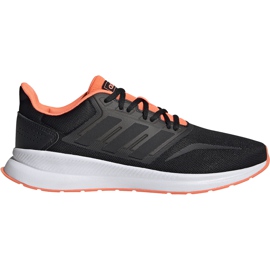 Adidas Runfalcon herresko sort og orange EG8609