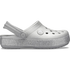 Crocs til børn Crocband Glitter Clog Kids sølv 205936 040