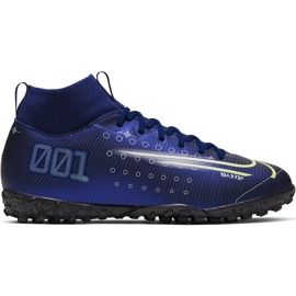 Nike Mercurial Superfly 7 Academy Mds Tf Junior BQ5407 401 fodboldsko marine blå marine blå