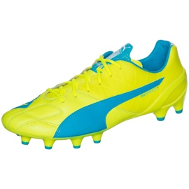 Fodboldstøvler Puma Evo Speed ​​1.4 Lth Fg gulblå 103615 03