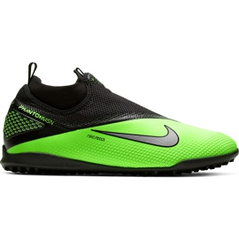 Nike React Phantom Vsn 2 Pro Df Tf CD4174 036 fodboldsko flerfarvet grøn