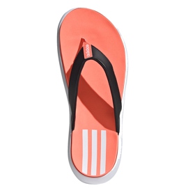 Adidas Women's Comfort Flip Flop hjemmesko orange-sort-hvid EG2064