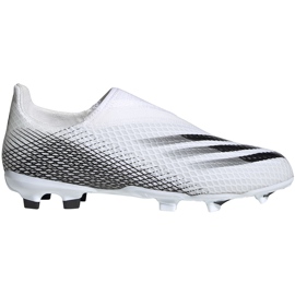 Adidas X GHOSTED.3 Ll Fg Junior EG8151 fodboldstøvler hvid hvid