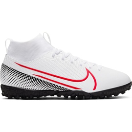 Nike Mercurial Superfly 7 Academy Tf Jr AT8143 160 fodboldsko flerfarvet hvid