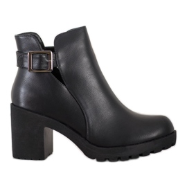Weide Slip-on støvler med spænde sort