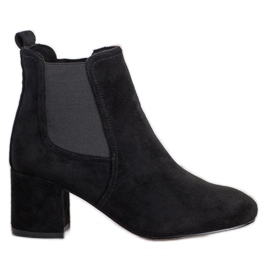 Small Swan Slip-on højhælede ankelstøvler sort