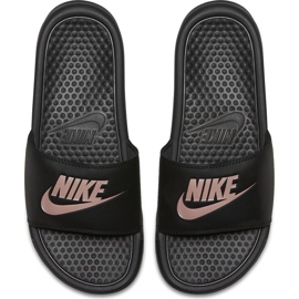 Nike Benassi Just Do It 343881 007 Slide til kvinder sort lyserød