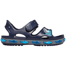 Crocs børnesandaler Crocs Fl Shark Band Sandal B marineblå 206365 410 marine blå