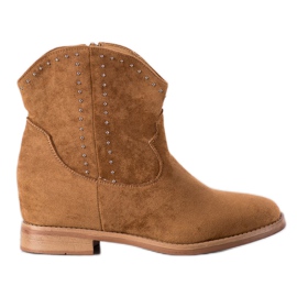 Ideal Shoes Moderigtige Camel Cowgirls brun