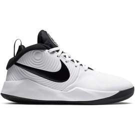 Nike team Hustle D 9 Gs hvide AQ4224 100 børnesko sort