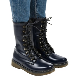 Adrientina navy matte støvler marineblå