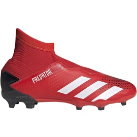 Adidas Predator 20.3 Ll Fg Jr EF1907 fodboldstøvler rød, sort rød