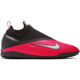 Nike React Phantom Vsn 2 Pro Df Tf CD4174 606 fodboldsko rød, sort rød