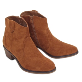 Støvler med lav hæl kamel 99-63 Camel brun