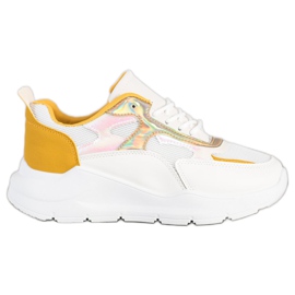 SHELOVET Moderigtige sneakers hvid