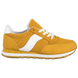 Ideal Shoes Snørede sportssko gul