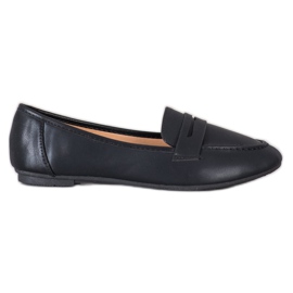 Diamantique Sorte loafers med Eco -læder