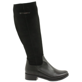 Arka Women's Leather Black Boots 7217 sort