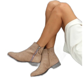 Beige ankelstøvler til kvinder 168-287 LT.KHAKI