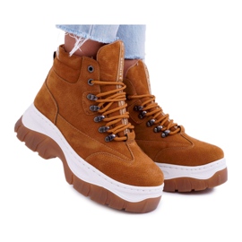SEA Trekkingsko Dame Trappers Camel Greem brun