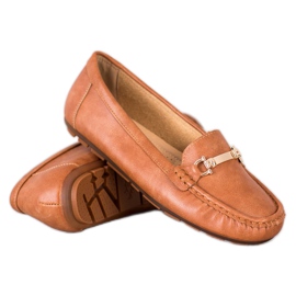 Clowse Kamel loafers med ornament brun