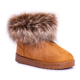 FRROCK Snestøvler med Fur Camel Small Fox beige gul