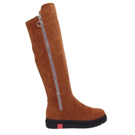 Flade kamelstøvler NS136P Camel brun