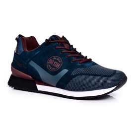 Sport Herresneakers Big Star Green GG174549 marine blå grøn