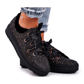 Kvinders sneakers Elegant læder Laura Messi Sort 2045
