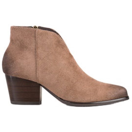 VINCEZA korte støvler beige