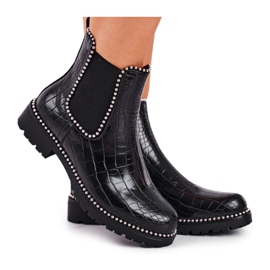 Damestøvler Chelsea støvler Warm Black Elvina sort