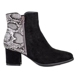 Filippo Snake Print støvler sort grå