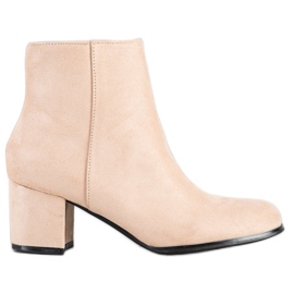 Lovery Beige støvler i ruskind