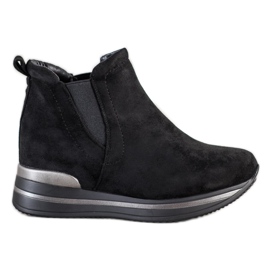 Gogo Slip-on ruskind støvletter sort