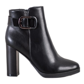 Ideal Shoes Elegante sorte støvler