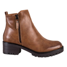 Ideal Shoes Behagelige brune støvler