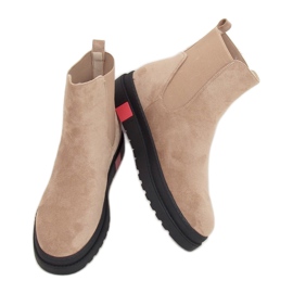 Jodhpur støvler med høj sål, beige NS139P Beige