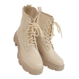 Støvler med strømpeoverdel beige 1998 Beige