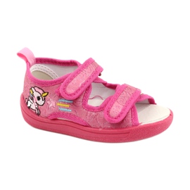 American Club Amerikanske TEN38 / 20 sandaler hjemmesko, fuchsia læder indersål lyserød