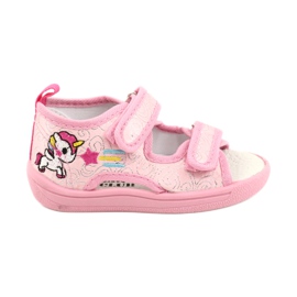 American Club Amerikanske TEN38 / 20 sandaler hjemmesko, læderindsats pink lyserød
