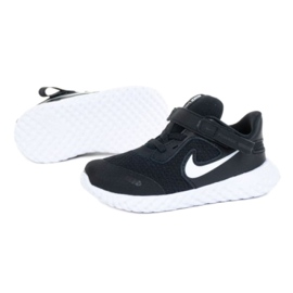 Nike Revolution 5 Flyase Jr CQ4651-004 sko hvid sort