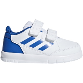 Adidas AltaSport Cf I hvide og blå børnesko D96844