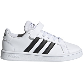 Sko til børn adidas Grand Court C hvid og sort EF0109