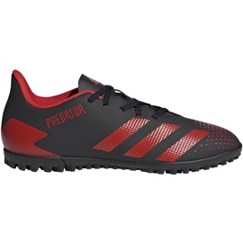 Fodboldstøvler adidas Predator 20.4 Tf sort og rød EE9585 hvid