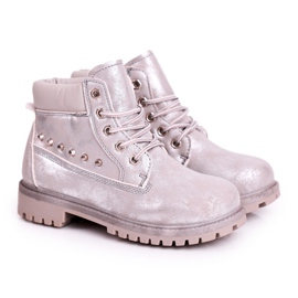 MSMG Børns varme støvler med Studs Silver Gonzo sølv