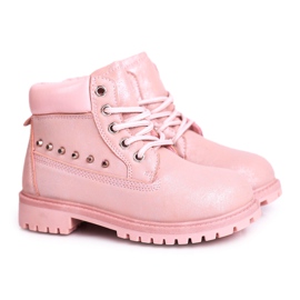 MSMG Børns varme støvler med Studs Pink Gonzo lyserød