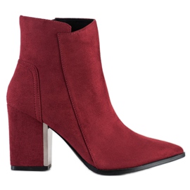 Corina Burgundy mode støvler rød